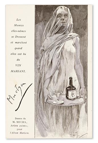 ALPHONSE MUCHA (1860-1939).  [ALPHONSE MUCHA POSTCARDS]. Collection of 115 postcards. Circa 1898-1911. Each approximately 5½x3½ inches,